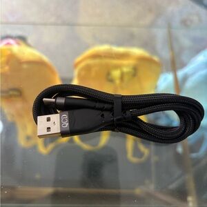 Black Braided USB-A to USB-C Charging Cable